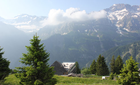 Vue sur les Dents du Midi depuis Plein Ciel